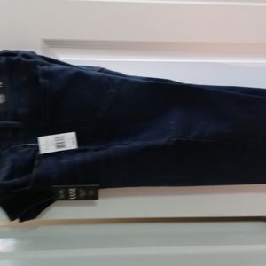 Ladies high rise  skinny leg jeans dark blue small 12 but little spandex